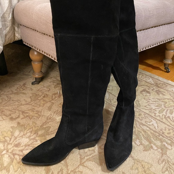 Marc Fisher Ltd Boots, Black Suede Size 7.5 - Picture 4 of 8